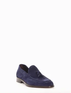 mocassino tacco 2 cm blu
