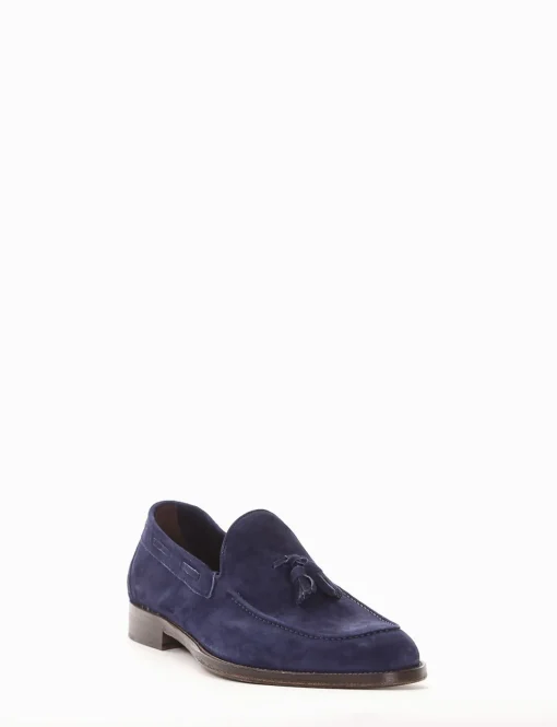 mocassino tacco 2 cm blu