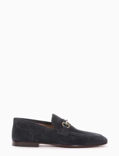 mocassino tacco 2 cm blu