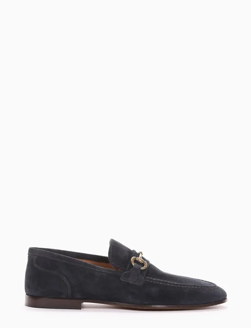 mocassino tacco 2 cm blu