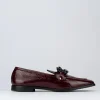 Mocassino tacco 1 cm bordo' vernice
