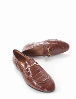 mocassino tacco 1 cm cuoio