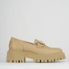 Mocassino tacco 1 cm marrone pelle