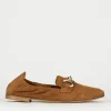 Mocassino tacco 1 cm marrone camoscio