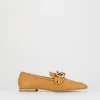 Mocassino tacco 1 cm marrone pelle