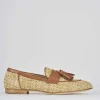 Mocassino tacco 1 cm marrone pelle