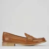 Mocassino tacco 2 cm marrone pelle