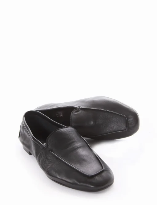 Mocassino tacco 1 cm nero