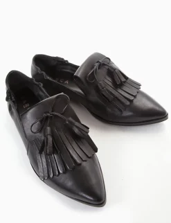 mocassino tacco 1 cm nero