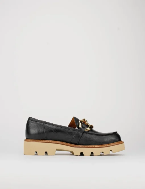 Mocassino tacco 1 cm nero