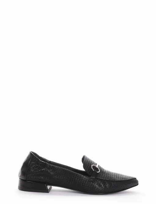 Mocassino tacco 1 cm nero