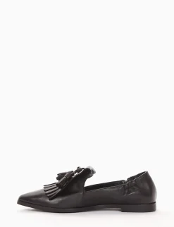 mocassino tacco 1 cm nero