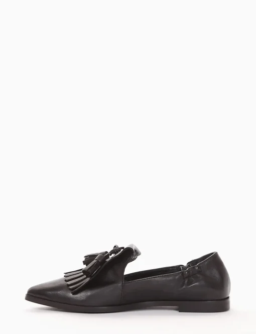 mocassino tacco 1 cm nero