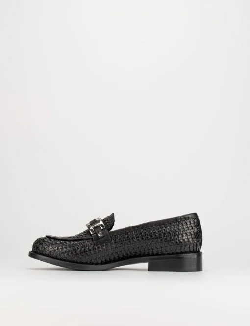 Mocassino tacco 1 cm nero