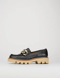 Mocassino tacco 1 cm nero