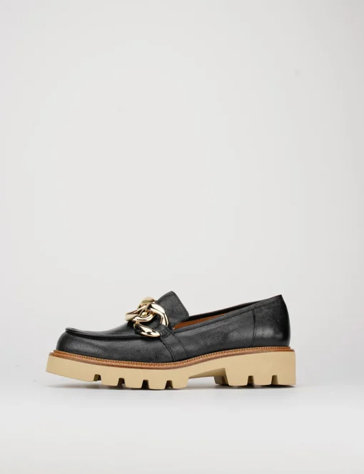 Mocassino tacco 1 cm nero