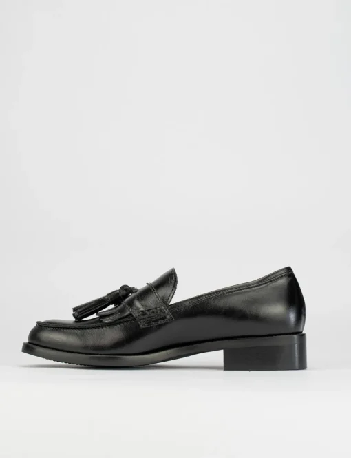 Mocassino tacco 3 cm nero