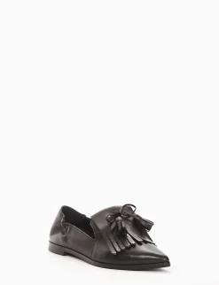 mocassino tacco 1 cm nero