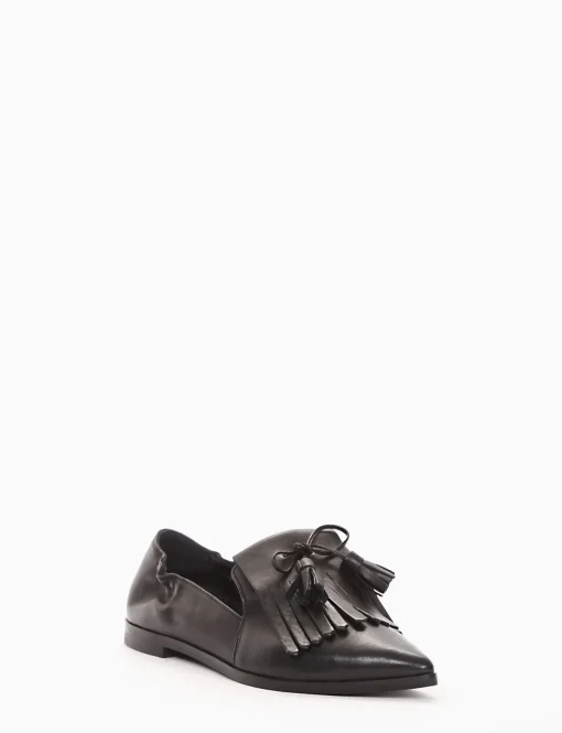 mocassino tacco 1 cm nero