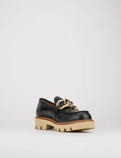 Mocassino tacco 1 cm nero