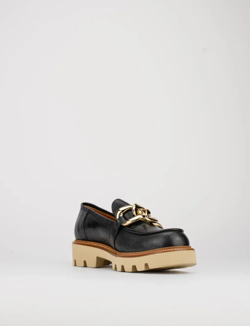 Mocassino tacco 1 cm nero
