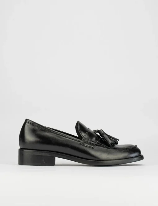 Mocassino tacco 3 cm nero