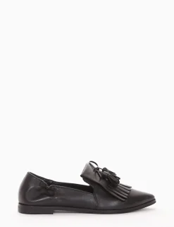 mocassino tacco 1 cm nero