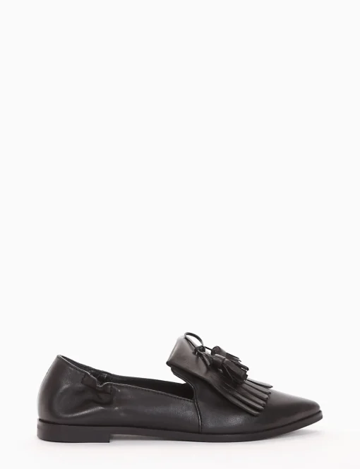 mocassino tacco 1 cm nero