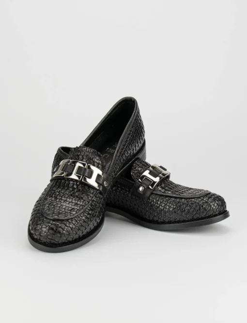 Mocassino tacco 1 cm nero