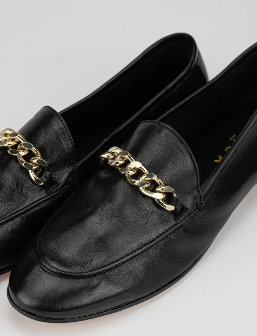 Mocassino tacco 1 cm nero