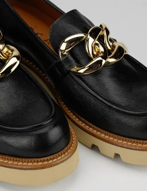 Mocassino tacco 1 cm nero