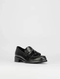 Mocassino tacco 3 cm nero