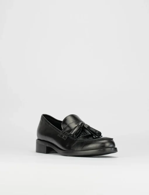Mocassino tacco 3 cm nero