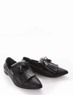 Mocassino tacco 1 cm nero
