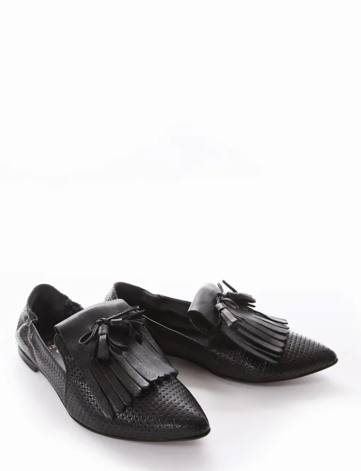 Mocassino tacco 1 cm nero