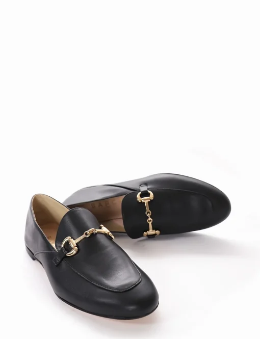 mocassino tacco 1 cm nero