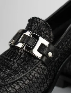Mocassino tacco 1 cm nero