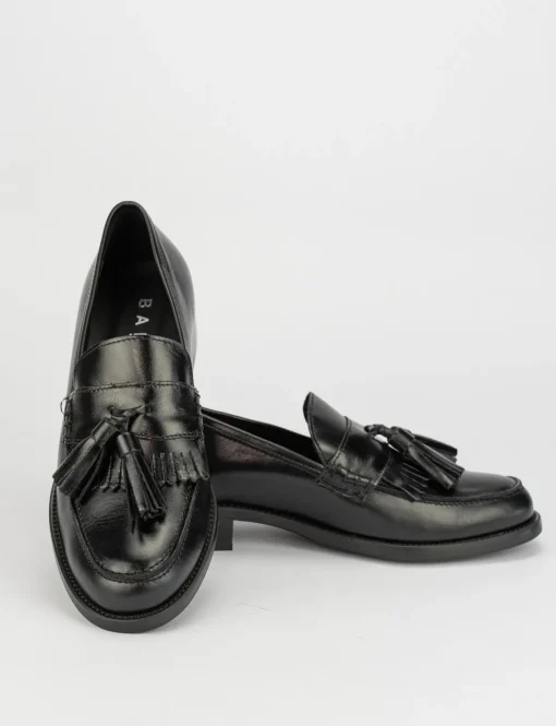 Mocassino tacco 3 cm nero