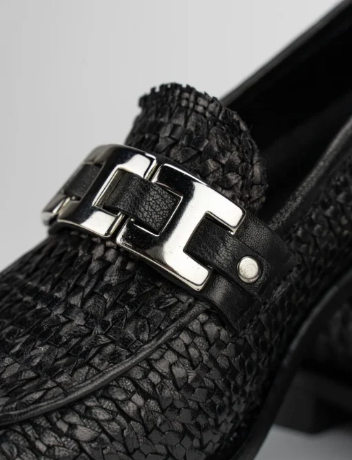 Mocassino tacco 1 cm nero
