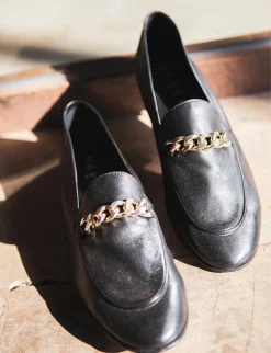 Mocassino tacco 1 cm nero