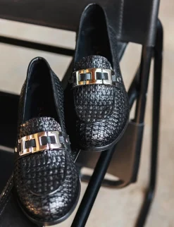 Mocassino tacco 1 cm nero