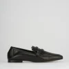Mocassino tacco 1 cm nero pelle