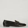 Mocassino tacco 1 cm nero pelle