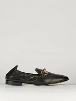 Mocassino tacco 1 cm nero pelle