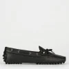 Mocassino tacco 1 cm nero pelle