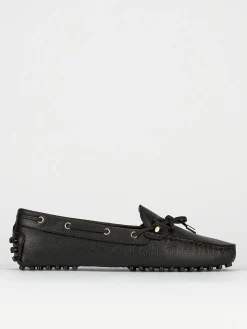 Mocassino tacco 1 cm nero pelle