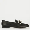 Mocassino tacco 1 cm nero pelle