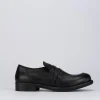 Mocassino tacco 1 cm nero pelle