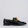 Mocassino tacco 1 cm nero pelle