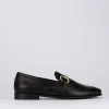 Mocassino tacco 1 cm nero pelle